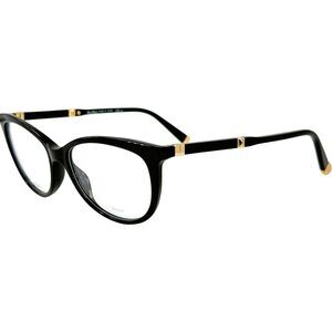 Max Mara MM1275 Womens Plastic Eyeglass Frame 0QFE Black Rose Gold 53-16